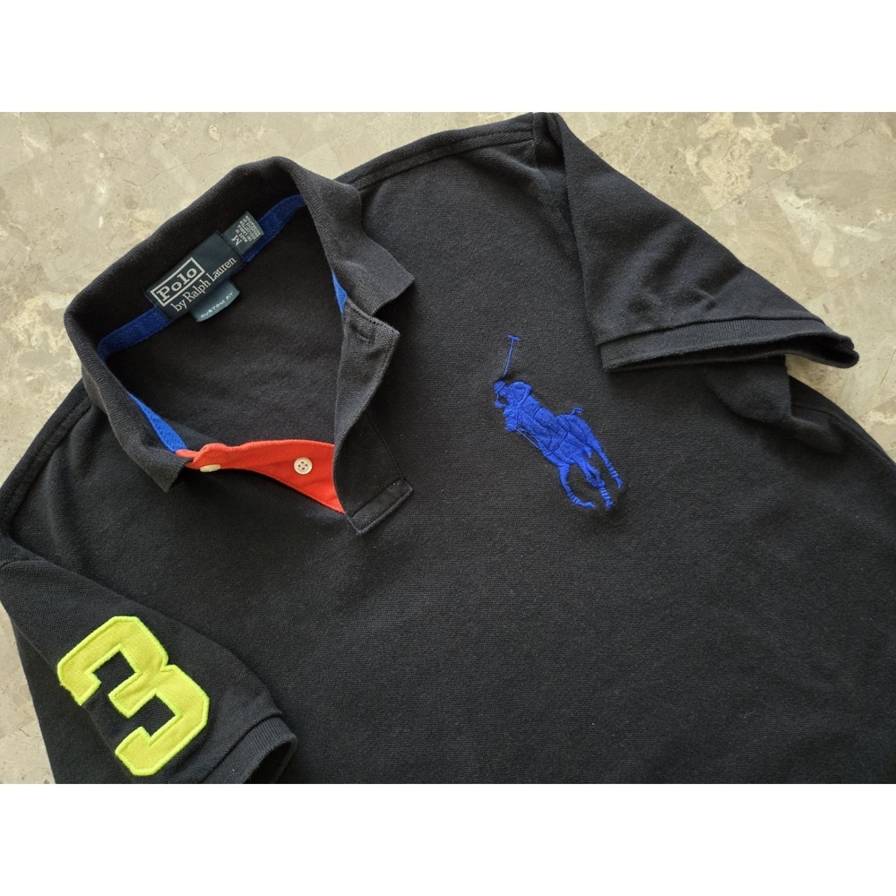 VTG POLO RALPH LAUREN CUSTOM FIT BIG PONY POLO SHIRT MEN'S SIZE M